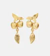 Saint Laurent Cherry Drop Earrings In Gold