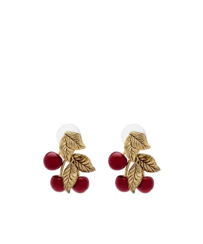 Saint Laurent Cherry Earrings In Multicolor