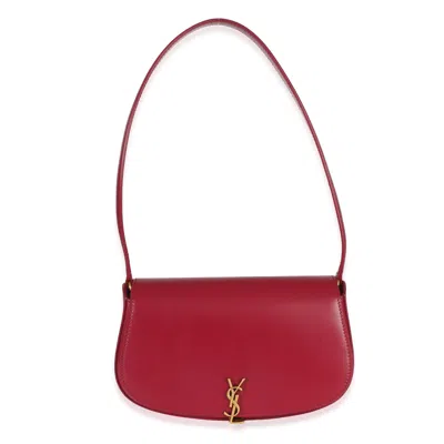 Pre-owned Saint Laurent Cherry Jam Box Calfskin Mini Voltaire Shoulder Bag