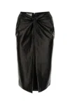 Saint Laurent Chic Leather Mini Skirt For Women In Black