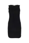 Saint Laurent Mini Abito In Tulle Nero Donna In Black