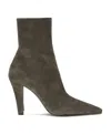 Saint Laurent Pointed-toe Heeled Boot In Multi