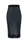 Saint Laurent Gonna In Viscosa Blu Navy  Donna In Navy