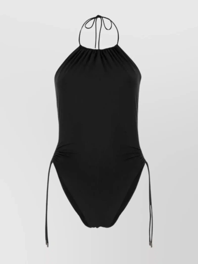 Saint Laurent Chic Swimwear With Halter Neck And High-cut Leg In Black