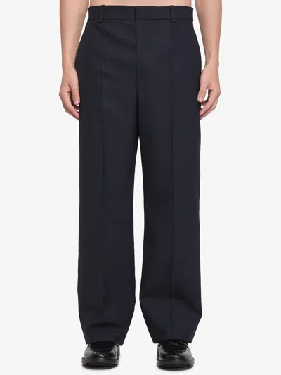Saint Laurent Chin Wool Trousers In Black