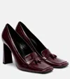 Saint Laurent Chloe 90 Leather Loafer Pumps In Black