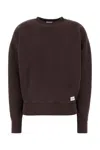 Saint Laurent Chocolate Cotton Oversize Sweatshirt