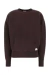 Saint Laurent Chocolate Cotton Oversize Sweatshirt