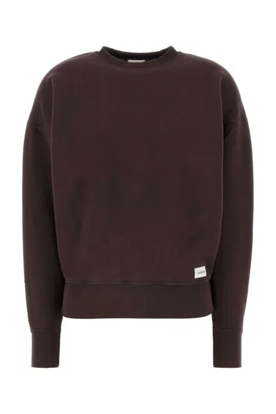 SAINT LAURENT SAINT LAURENT CHOCOLATE COTTON OVERSIZE SWEATSHIRT