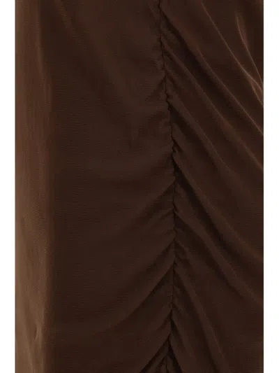 Saint Laurent Chocolate Tulle Mini Dress