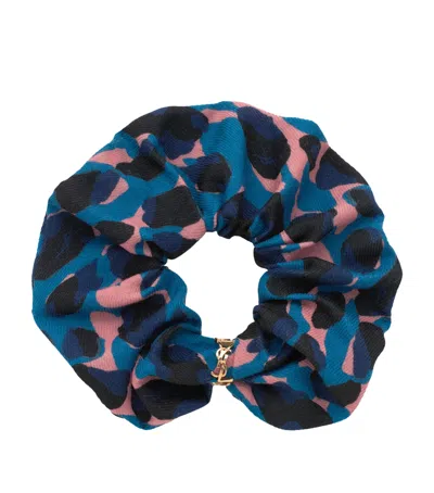 Saint Laurent Chouchou Scrunchie In Blue
