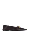 Saint Laurent Chain-link Loafers In Harris Eagle Brown