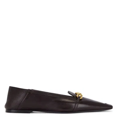 Saint Laurent Chris Flats In Brown