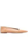 Saint Laurent Chris Leather Slippers In Brown