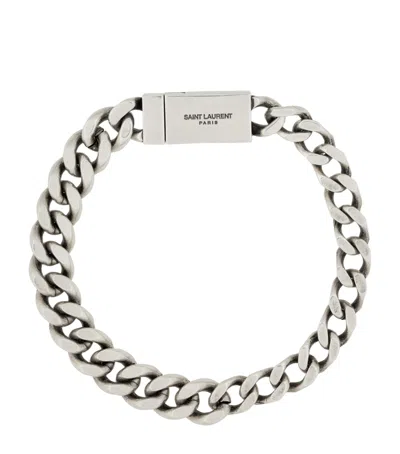 Saint Laurent Chunky Chain Bracelet In Metallic