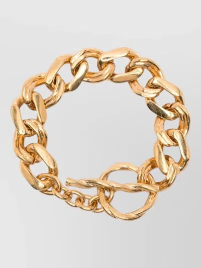 Saint Laurent Chunky Chain Bracelet Polished Finish Design In Gold