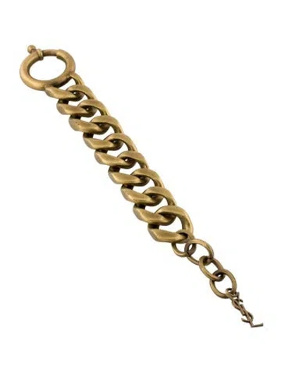 Pre-owned Saint Laurent Chunky Link Bracelet, 6.25" In Multi