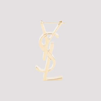 Saint Laurent Chunky Monogramme Earring Unica In Dore