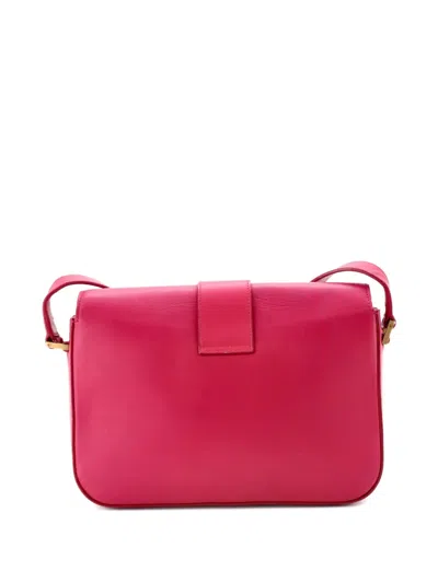 Pre-owned Saint Laurent Chyc Flap Bag Leather Medium Crossbody Bag In Pink