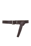 Saint Laurent Cintura Belt In Brown Oak
