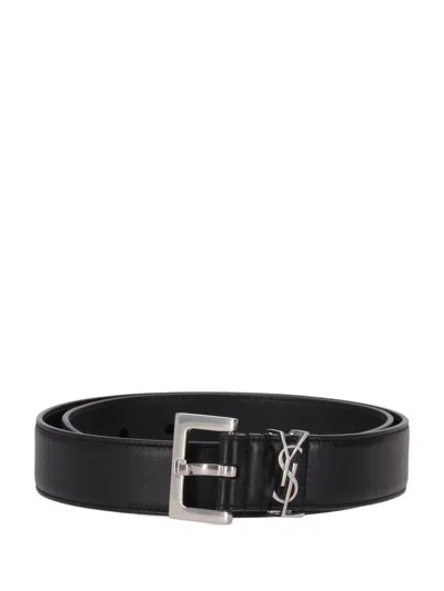 Saint Laurent Cintura Box Laque In Black