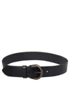 Saint Laurent Cintura In Pelle Con Chiusura Con Fibbia Belts Black