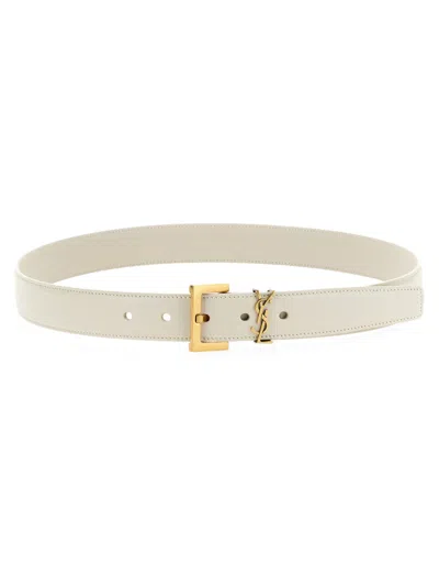 Saint Laurent Cintura Monogram In Neutral