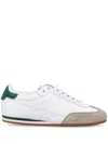 Saint Laurent Logo Printed Lace-up Sneakers In White