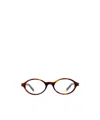 Saint Laurent Jeanne Oval-framed Acetate Glasses In Brown