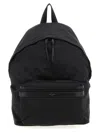 Saint Laurent City Backpack In Nylon Ripstop And Leather In Black