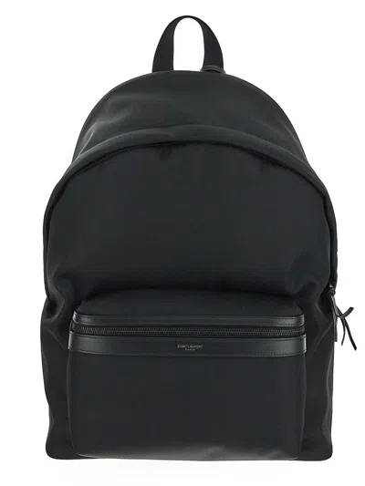 Saint Laurent City Backpack In Black