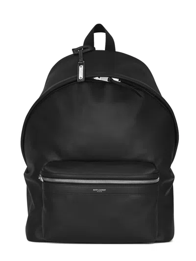 Saint Laurent City Backpack In Black