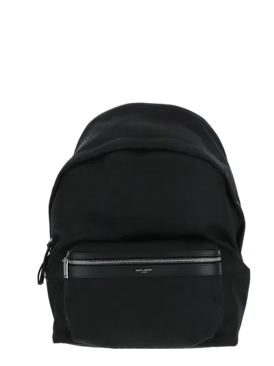 Saint Laurent City Backpack In Black