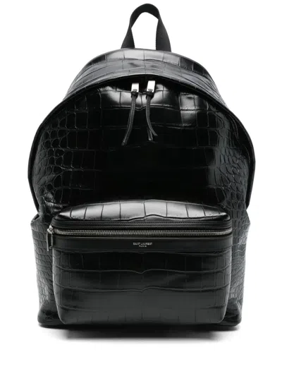 Saint Laurent City Backpack In Black
