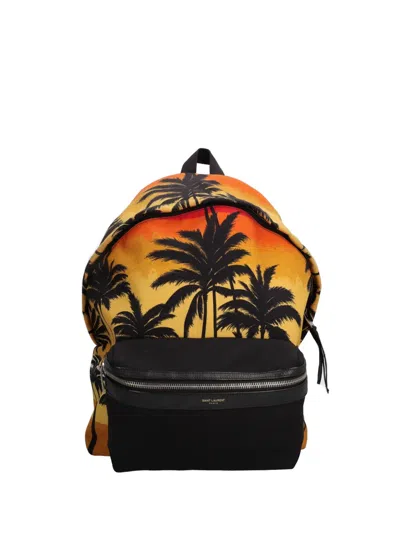 Saint Laurent City Backpack In Black