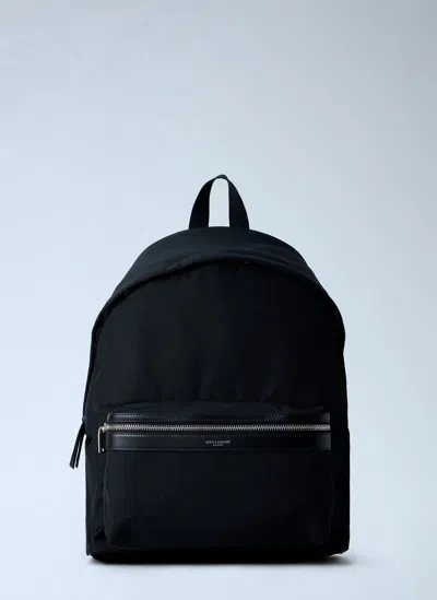 Saint Laurent City Backpack In Black