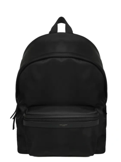 Saint Laurent City Backpack In Black