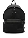 Saint Laurent City Backpack In Matt Black Leather In Black