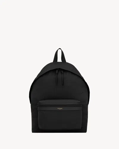 SAINT LAURENT SAINT LAURENT CITY BACKPACK IN NYLON RIPSTOP AND LEATHER