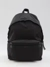 Saint Laurent City Backpack In Nylon Ripstop And Leather In Black