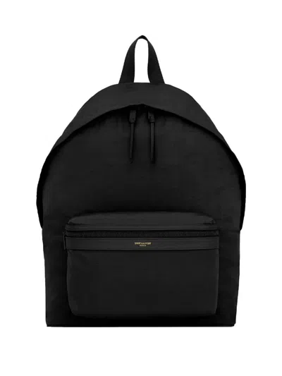 Saint Laurent City Backpack In Nylon Ripstop And Leather Bags
