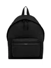 Saint Laurent City Backpack In Nylon Ripstop And Leather In Black