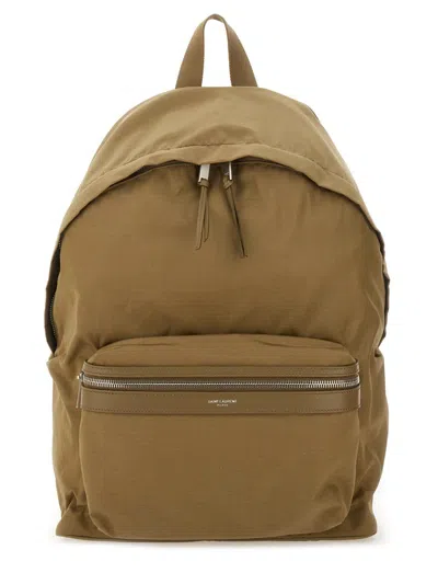 Saint Laurent City Backpack In Sand