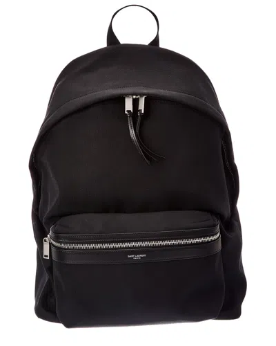 Saint Laurent City Polyamide Backpack In Brown