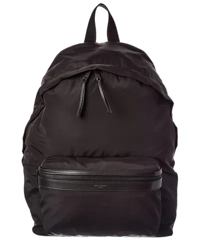 Saint Laurent City Polyamide Backpack In Black