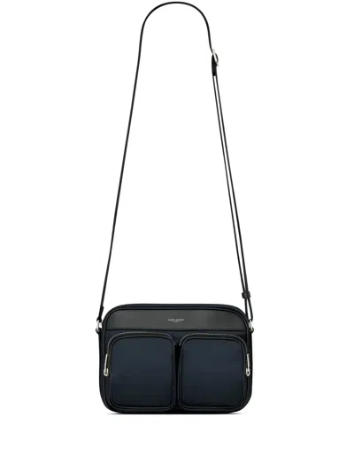 Saint Laurent Schultertasche Mit Logo-print In Blue