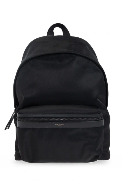 Saint Laurent City Leather Backpack In Black