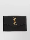 Saint Laurent "cityscape" Textured Card Holder With Gold-tone Hardware