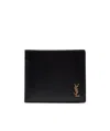 Saint Laurent Clean Lines Bi-fold Horizontal Wallet In Black