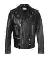 Saint Laurent Cocktail Print Biker Jacket In Black